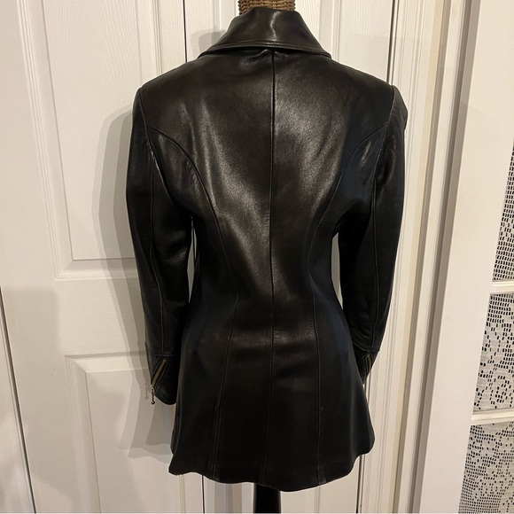 Vintage Simard & Voyer lamb skin genuine leather jacket , Sz S - Picture 4 of 17
